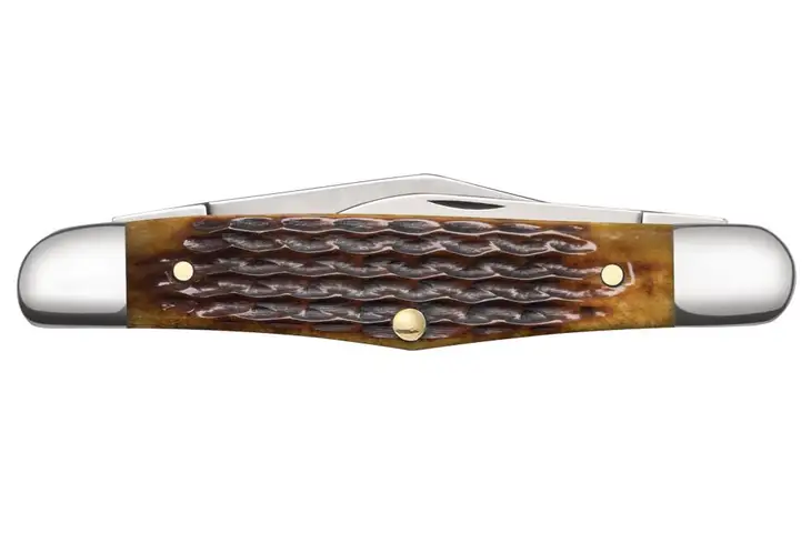 Case Antique Bone Rogers Corn Cob Jig Half Whittler Folding Knife - view 4